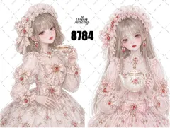 original sticker no.8784 // 人物ステッカー オリジナルステッカー オリジナル人物ステッカー ステッカー 装飾ステッカー cotton melodyのサムネイル
