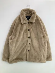 AZUL by MOUSSY アズールバイマウジー ブルゾン F ベージュ フェイクファー 無地 ミドル丈 フードなし ボタン留め レディース