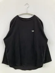 Lee リー Tシャツ/カットソー F ブラック バックプリント ワンポイント ブランドロゴ ミドル丈 長袖 クルーネック(丸首) メンズ レディース