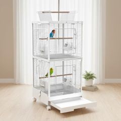 ③新品未使用！鳥かご 2段 多頭飼い バードケージ - メルカリ