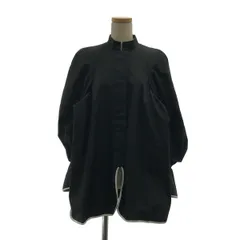 Mame Kurogouchi / マメクロゴウチ | Volume Sleeve Cotton Shirt ボリュームスリーブコットンシャツブラウス | 1 | ブラック | レディース