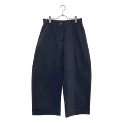 Studio Nicholson / スタジオニコルソン | CHALCO LIGHT COTTON TWILL ワイドパンツ | UK8 | ブラック | レディース