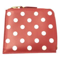 COMME des GARCONS / コムデギャルソン | Wallet / ポルカドットプリント L字 ジップ ウォレット | レッド/ホワイト | レディースのサムネイル