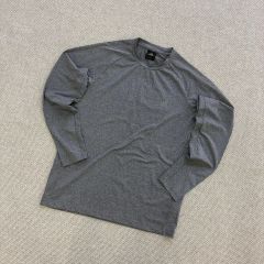 美品】ツキドットエス 長袖 Tシャツ コットン クルーネック 日本製 灰