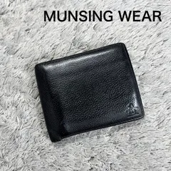 MUNSING WEAR マンシングウェア 二つ折り財布 レザー ブラックのサムネイル