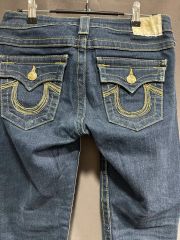 True Religion ダークデニム ストレートデニム スパンコール 25 - メルカリ