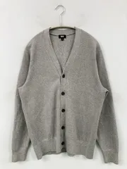 UNIQLO ユニクロ カーディガン/ボレロ M グレー コットン 無地 ミドル丈 長袖 レディース