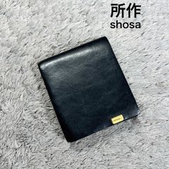 専用 所作 CP ウォレット 財布 レザー ブラック 折り畳み ショサ