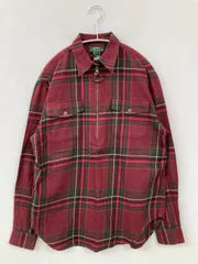 Ralph Lauren ラルフローレン シャツ/ブラウス S レッド コットン チェック柄 ミドル丈 長袖 レギュラーカラー レディース