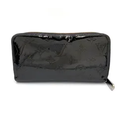 LOUIS VUITTON ジッピーウォレット モノグラムヴェルニ モノグラムヴェルニ ノワールマニエティック エナメルレザー ブラック ラウンドファスナー長財布 ゴールド M90075 