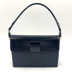 【新着】YVES SAINT LAURENT ヴィンテージレザー レザー ブラック ワンショルダーバッグ ゴールド