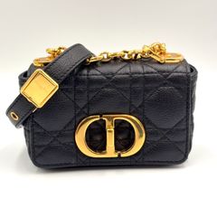 Dior caro ミディアム ブラック シルバーチェーン ショルダーバッグ