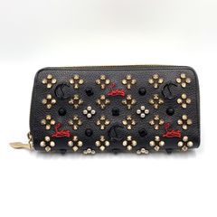 Christian Louboutin ブラック長財布 スタッズ - メルカリ