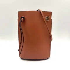 【新着】LOEWE ダイスポケット レザー ブラウン ショルダーバッグ ゴールドのサムネイル