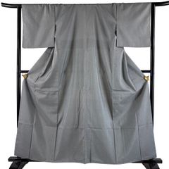 美品 正絹 ますいわ屋 お召 訪問着 都会を颯爽と歩む 陽光に煌めく縞