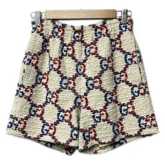 GUCCI(グッチ) ショートパンツ サイズ38 S レディース美品  - 577614 アイボリー×ブルー×レッド GG柄/ツイード/2019のサムネイル