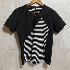 wjk ダブルジェーケー 青 リブ編み ショールカラーセーター 定価¥57240 
