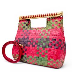 美品 ラドロー ハンドバッグ ホースバッグ 馬 タッセル メッシュ 自立