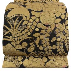 袋帯 振袖帯 バラ 薔薇 蝶 縦縞 金糸 着物 帯 054k p - メルカリ