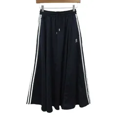 アディダスオリジナルス ロングスカート ストレッチ スポーツウエア レディース JSサイズ ネイビー×ホワイト adidas Originals 【中古】のサムネイル
