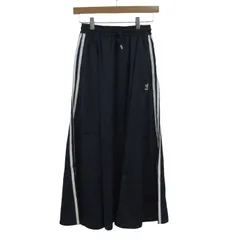 アディダスオリジナルス ロングスカート ストレッチ ボトムス レディース JSサイズ ネイビー×ホワイト adidas Originals 【中古】のサムネイル