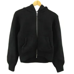 ジャスグリッティー ニットパーカー 長袖 ストレッチ ブランド トップス 黒 レディース 1サイズ ブラック JUSGLITTY 【中古】のサムネイル
