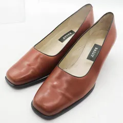 バリー パンプス スクエアトゥ チャンキーヒール ブランド シューズ 靴 イタリア製 レディース 5サイズ ブラウン BALLY 【中古】のサムネイル