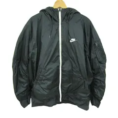 ナイキ 中綿ジャケット パーカー アウター リバーシブル 大きいサイズ メンズ XLサイズ ブラック NIKE 【中古】