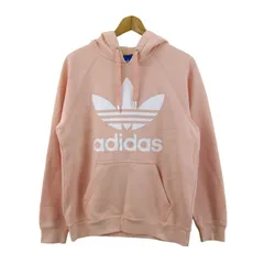 アディダスオリジナルス パーカー トップス プルオーバー スウェット 裏起毛 メンズ Mサイズ ピンク adidas Originals 【中古】