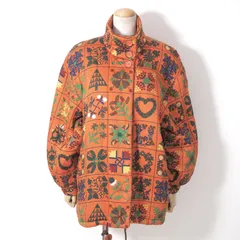 良品 クリスチャンディオール  Christian Dior ヴィンテージ パデッド ジャケット 中綿 L オレンジ レディース 正規品 6-ZA014のサムネイル