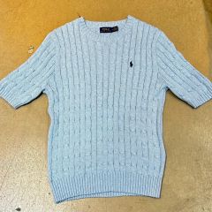 Polo Ralph Lauren 半袖 ケーブルニット ライトブルー M - メルカリ