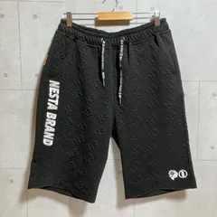 NESTA BRAND ネスタブランド ハーフパンツ ショートパンツ ショーツ XL ロゴ 刺繍 モノグラム ブラック 黒 メンズ SU-24-18のサムネイル