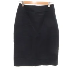 ユナイテッドアローズ UNITED ARROWS 美品 スカート 38 ネイビー 無地 タイトシルエット ひざ丈 /RG ■GY58