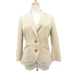 ダブルスタンダードクロージング ダブスタ DOUBLE STANDARD CLOTHING テーラードジャケット 上着 ミドル丈 シングルボタン 無地 38 M ベージュ /SY49 ■ECA001のサムネイル