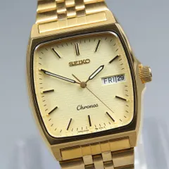 稼働品】SEIKO クロノス 5H23-5110 ゴールド クオーツ ユニセックス
