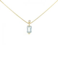 Pt アクアマリン0.33ct ダイヤ0.30ct ハートネックレス - メルカリ