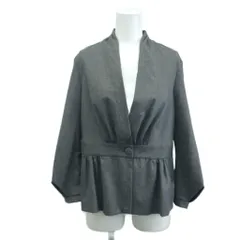 ザラウーマン ZARA WOMAN ジャケット 上着 S グレー Vネック 七分袖 ペプラム /NP ■ECB001のサムネイル