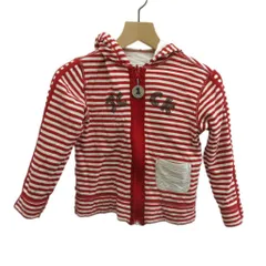 カステルバジャック CASTELBAJAC KIDS SPORT パーカー スウェット キッズ 子供服 長袖 ボーダー ジップアップ ロゴ 120 赤 レッド 白 ホワイト /XZ ■ECE003のサムネイル