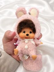レア もこもこバニー モンチッチ 顔でかSSキーチェーン - メルカリ