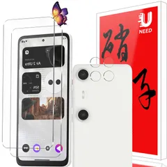 신제품 XREAL Beam Pro 필름 (2매) +카메라 필름 (2매) XREAL Beam Pro 유리 필름, 원터치 부착/기포 제로, 빔 프로용 보호 필름, 케이스에 방해가 되지 않음/경도 9H/비산 방지/지문 방지