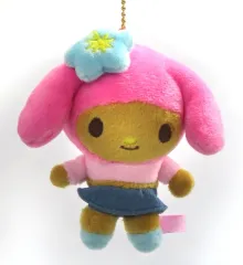 【中古】ぬいぐるみマスコット・ぬいぐるみバッジ マイメロディ 日焼けシリーズ ボールチェーンマスコット 「サンリオキャラクターズ」
