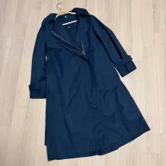 クラブモナコ シャカシャカ素材 WHO トレンチコート ネイビー ナイロン ジャケット ロング丈 ベルト 雨季 ウィンドブレーカーのサムネイル
