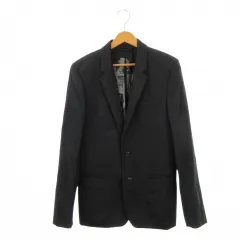ジューシークチュール JUICY COUTURE テーラードジャケット 総裏地 40 黒 ブラック 長袖 ノッチドラペル /AH36 ■GY99のサムネイル