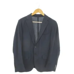 ユナイテッドアローズ A DAY IN THE LIFE UNITED ARROWS テーラードジャケット 上着 L 紺 ネイビー 無地 ノッチドラペル 長袖 /AO39 ■GY99