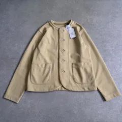 新品 定価2.8万 GRANDMA MAMA DAUGHTER やわらかパイル織ノーカラー ショート丈ジャケット グランマママドーターのサムネイル
