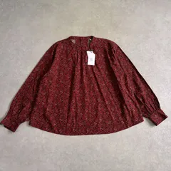 新品 定価2.5万 GRANDMA MAMA DAUGHTER ペイズリー柄ブラウス シャツ エンジ グランマママドーターのサムネイル