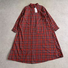 ほぼ新品】Fサイズ BEAMSBOY チェック柄 長袖 ロングシャツワンピース 