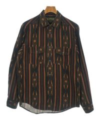 Nigel Cabournオープンカラーシャツ-リネンフリース46ダークネイビー