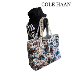 コールハーン　COLEHAAN　Strage＆OrganizationLargeTote ボタニカル調　キャンバスレザー　大型トートバッグのサムネイル