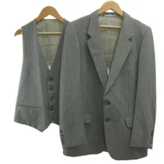 ピエールカルダン Pierre Cardin ジャケット ベスト セットアップ 上着 F グレー ニ点セット ストライプ柄 長袖 /GR ■GY99のサムネイル